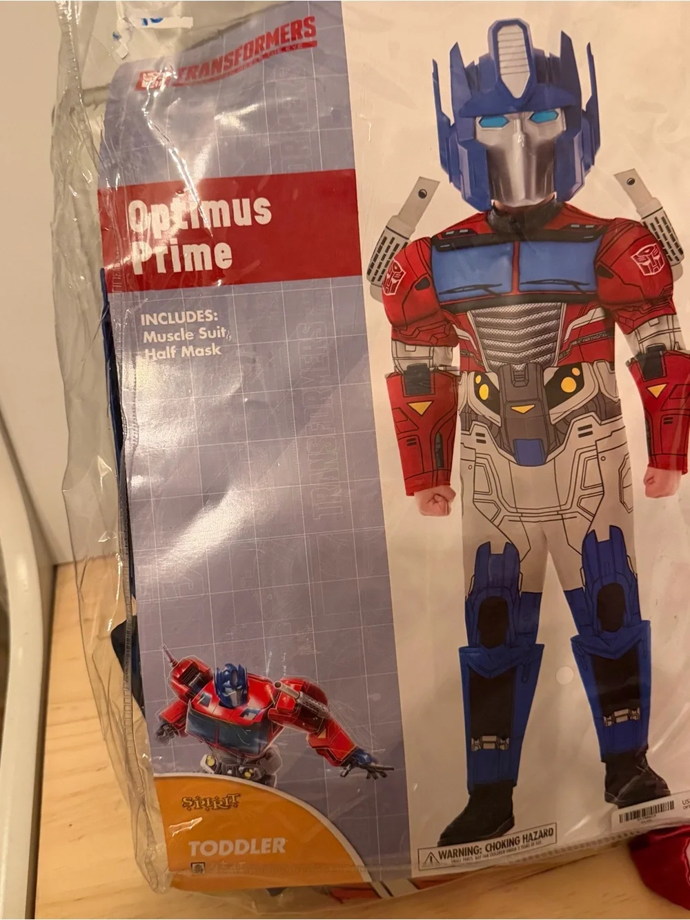 Spirit Toddler Optimus Prime Muscle Suit Costume - Transformers Halloween 3T/4T